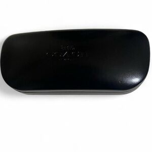 Coach New York Glossy Black Eyewear Case with cleaning cloth Stylish Luxury